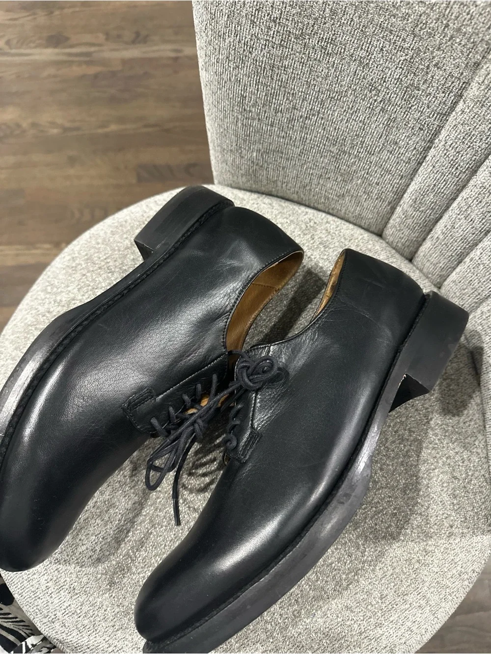 New Frye Black Leather Dylan Oxford Shoes - Smooth Lace up